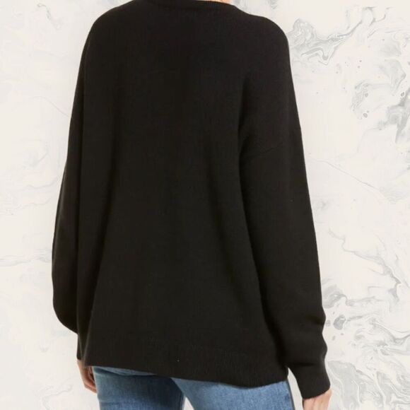 NEW Treasure & Bond Organic Cotton Blend Crewneck Sweater Size 2XL - Black - Picture 2 of 4